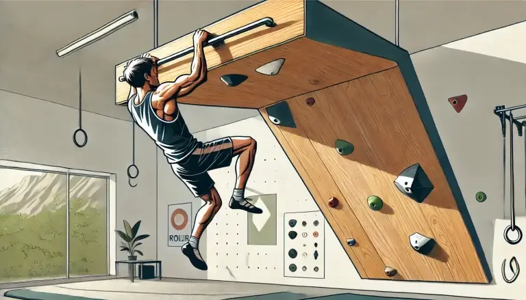 An-animated-image-of-a-climber-performing-a-one-handed-hang-on-a-hangboard.-The-climber-is-depicted-mid-action-hanging-with-one-arm-on-a-wooden-hangb.webp